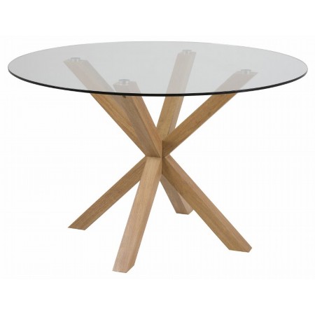 Actona - Heaven Dining Table Clear Glass Oak